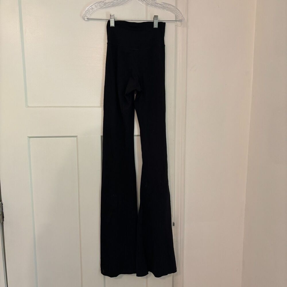 Sunzel size XS Crossover Waist Black Neutral Yoga Pants Flared Leggings Stretch
